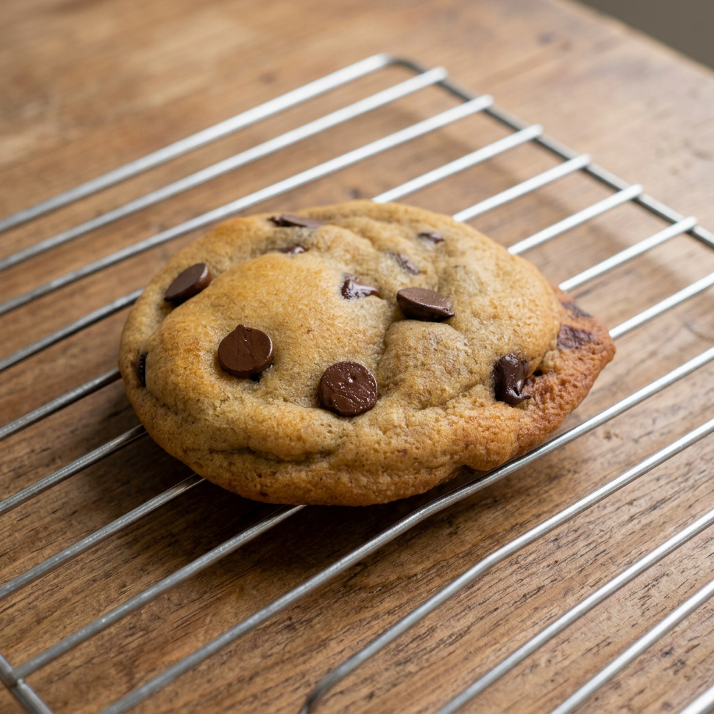Homemade sourdough chocolate chip cookie